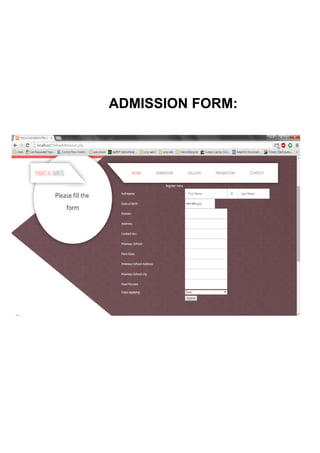 ADMISSION FORM:
 