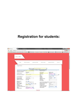 Registration for students:
 