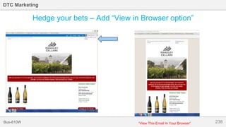 238Bus-810W
DTC Marketing
Hedge your bets – Add “View in Browser option”
“View This Email In Your Browser”
 