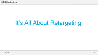 261Bus-810W
DTC Marketing
It’s All About Retargeting
 