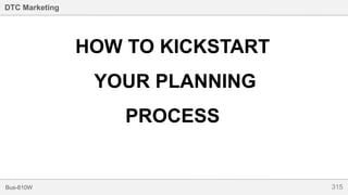 315Bus-810W
DTC Marketing
HOW TO KICKSTART
YOUR PLANNING
PROCESS
 