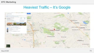 78Bus-810W
DTC Marketing
Heaviest Traffic – It’s Google
 