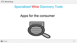 81Bus-810W
DTC Marketing
Specialized Wine Discovery Tools
81
Apps for the consumer
 