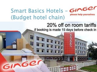 Cont………It provides exciting activities ranging from sports, culture, environment, adventure, music, and entertainment. The Taj Business Hotels provide the finest standards of hospitality, which helps the business trips to be productive.They offer well-appointed rooms, telecommunication facilities, efficient service, specialty restaurants and lively bars, well-equipped business centres, and other conference facilities