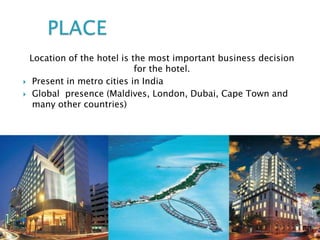 Taj hotel has set its price of the room on the basis of Business, Leisure and Luxury class.RateRoom Tariff of all TAJ Palaces, Resorts, And Hotels.pdfPRICE