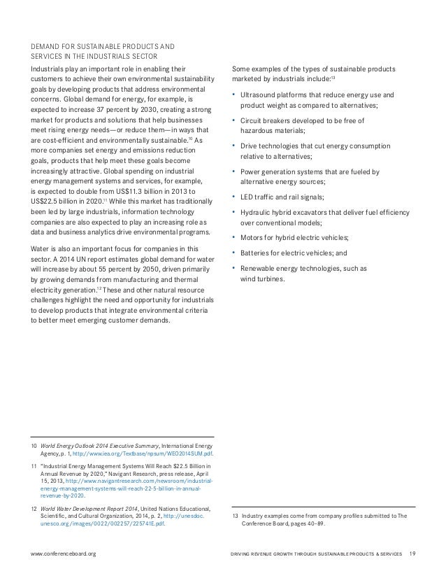 Driving Revenue Growth Through Sustainable Products And Services