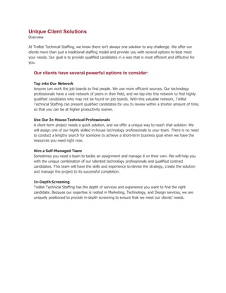 Client Overview Staffing