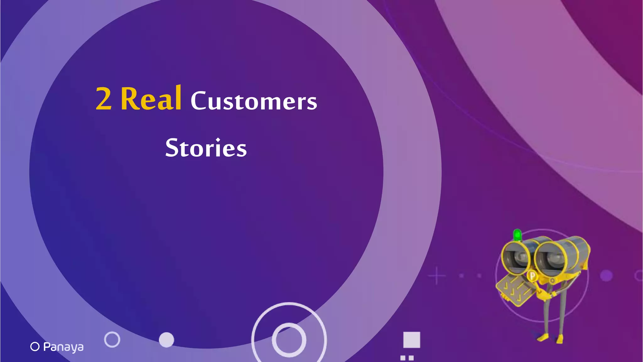 2 Real Customers
Stories
 