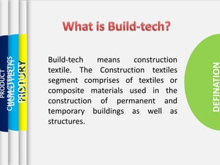 Buildtech In Textile Technical Textile | PPTX