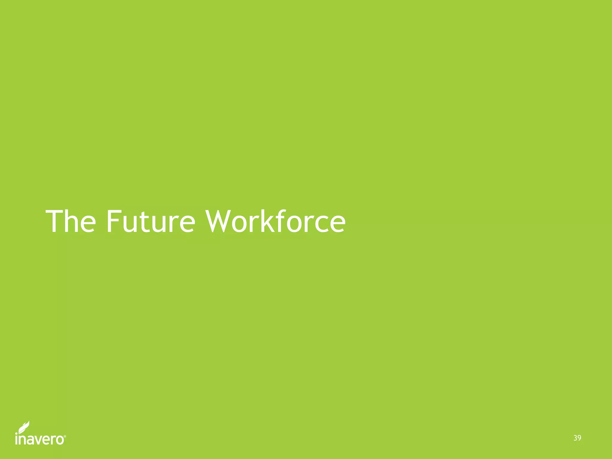 39
The Future Workforce
 