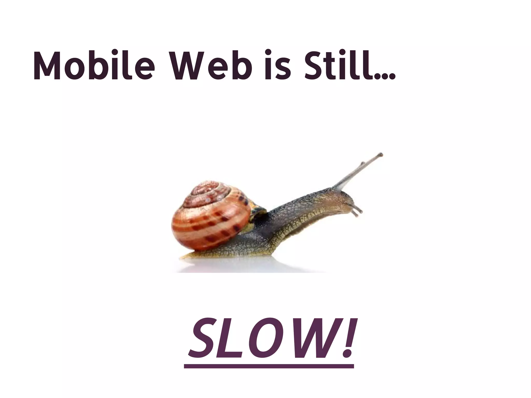 Mobile Web is Still... SLOW! 