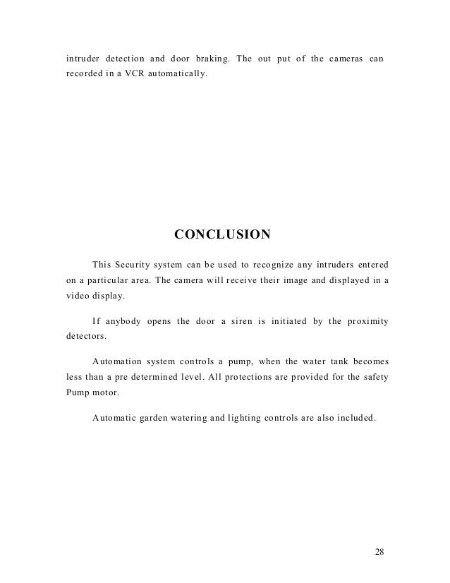 Project report for home security system Project report for home security system