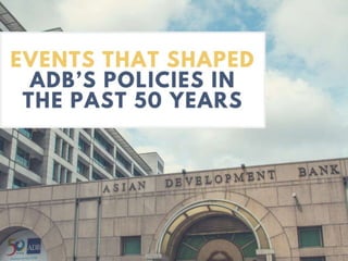 Events that shaped ADB’s policies in the past 50 years