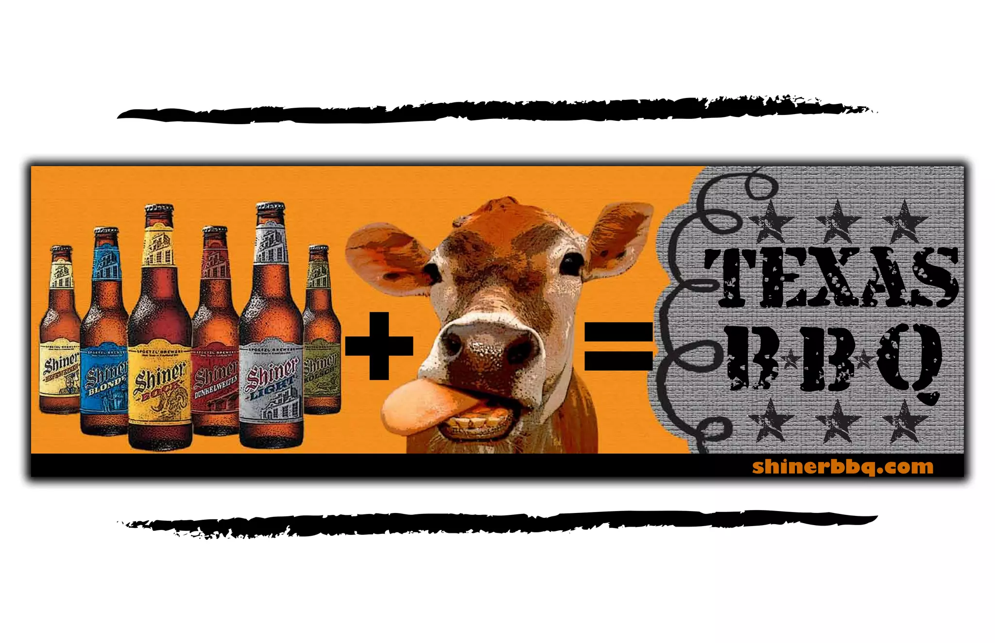 ...
      Texas
+      .
    = B ..
        .b.Q
       shinerbbq.com
 