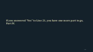 If you answered “Yes” to Line 21, you have one more part to go,
Part IV.
194
 