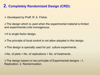 Experimental design in Plant Breeding | PPTX