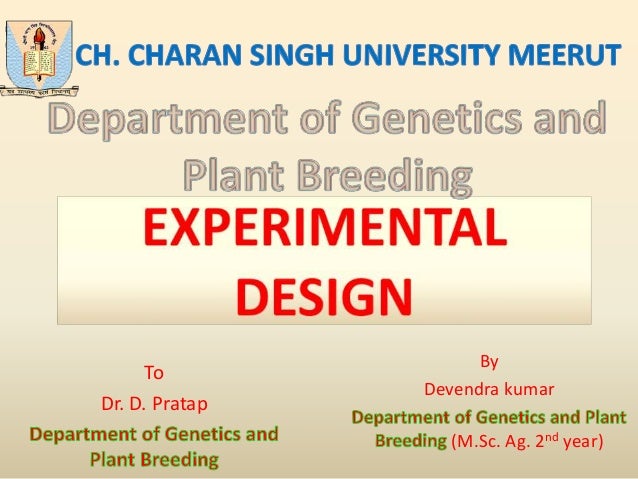 Experimental Design In Plant Breeding