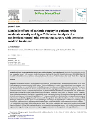 Metabolic effects of bariatric surgery in patients with moderate ...