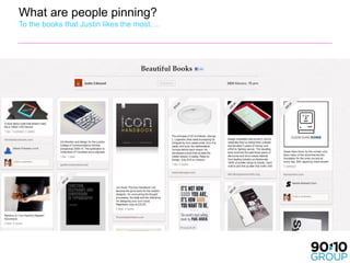 What are people pinning?
To the books that Justin likes the most….
 