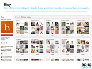 Etsy
One of the most followed brands, huge variety of boards conveying their personality
 