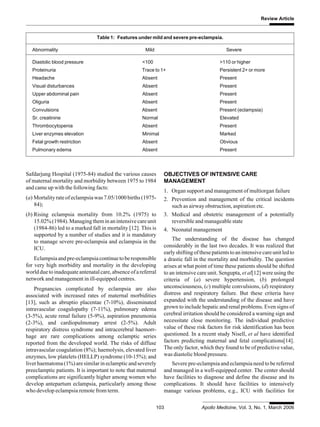 Intensive Care Management of Severe Pre-eclampsia and Eclampsia | PDF