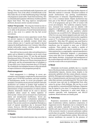 Intensive Care Management of Severe Pre-eclampsia and Eclampsia | PDF