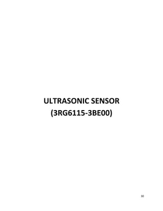 30
ULTRASONIC SENSOR
(3RG6115-3BE00)
 