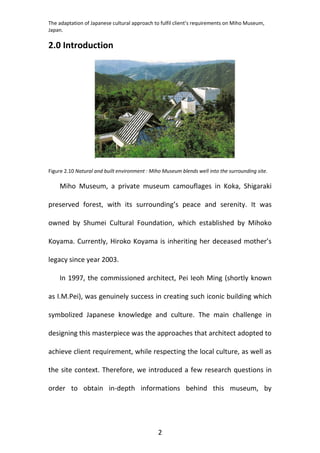A Study on Modern Vernacular Design Strategies of Miho Museum by