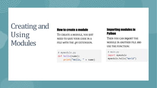 Interesting Presentation on Python Modules and packages | PPTX