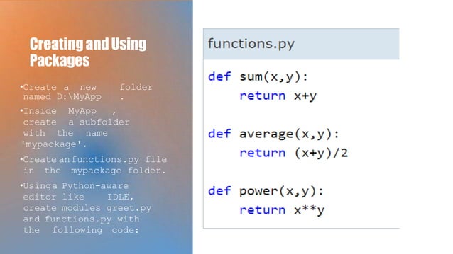 Interesting Presentation on Python Modules and packages | PPT