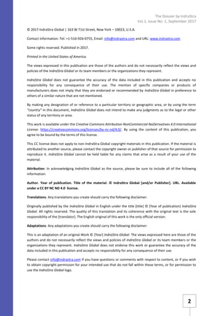 The Dossier by IndraStra
Vol.1, Issue No: 1, September 2017
2
© 2017 IndraStra Global | 163 W 71st Street, New York – 1002...