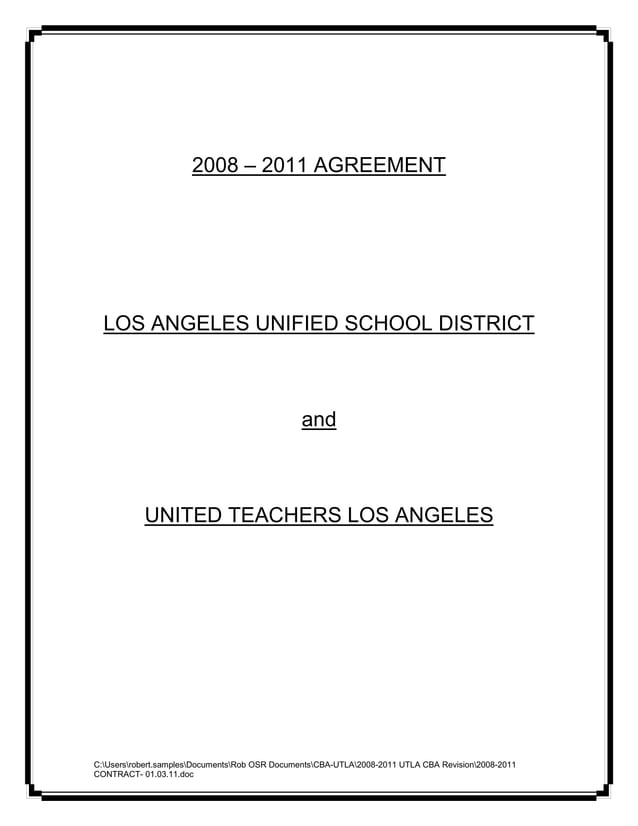 UTLA Contract 2008-2011