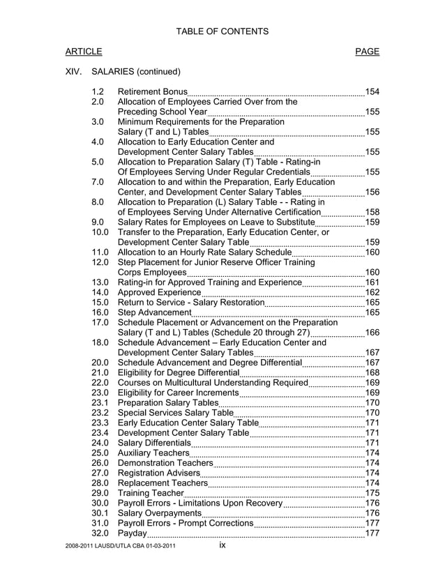 UTLA Contract 2008-2011