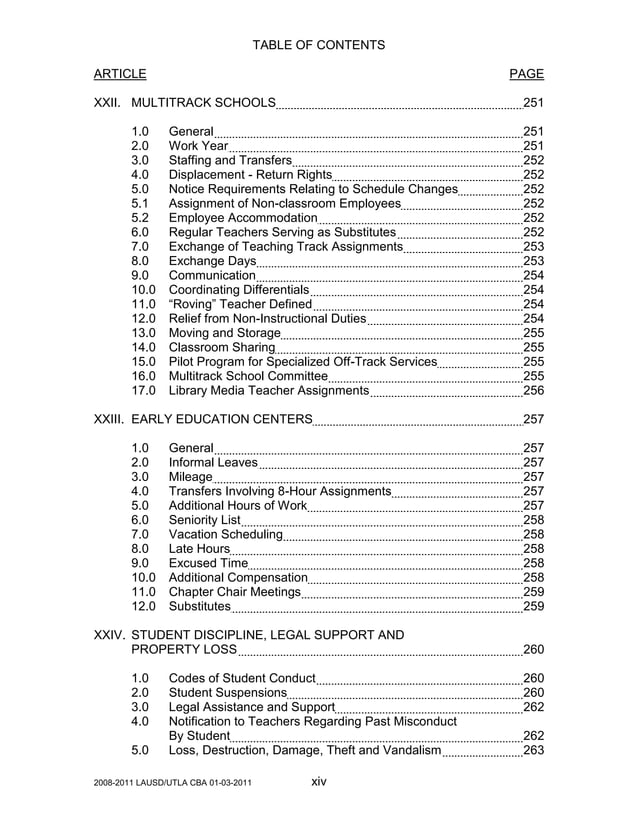 UTLA Contract 2008-2011