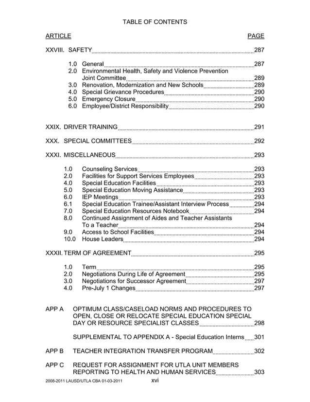 UTLA Contract 2008-2011