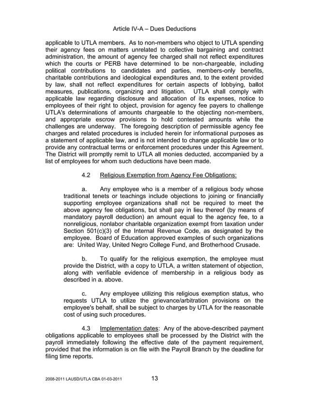 UTLA Contract 2008-2011