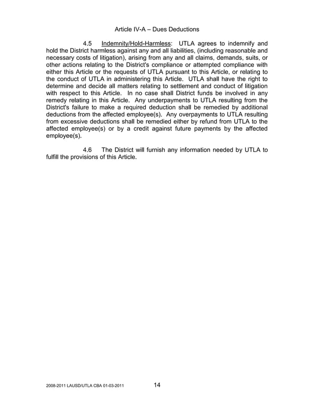 UTLA Contract 2008-2011