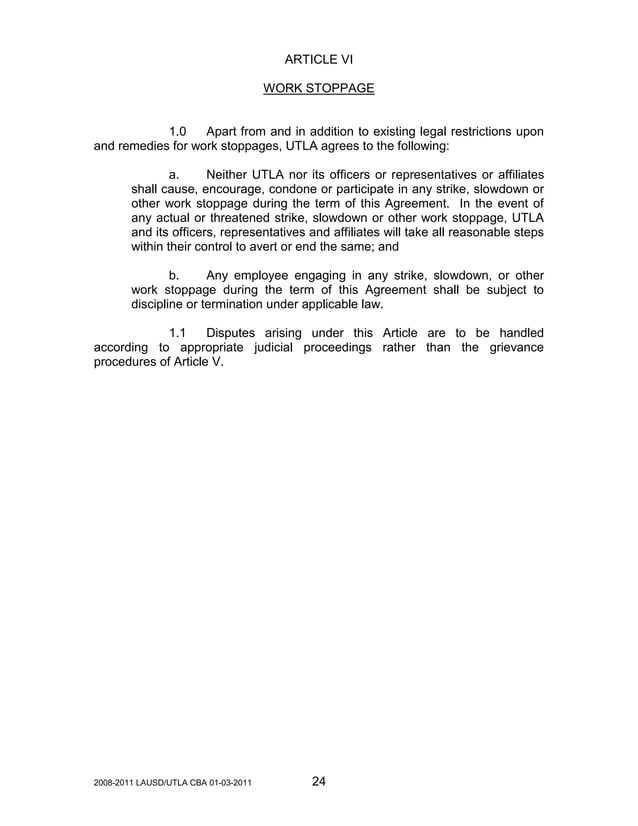 UTLA Contract 2008-2011