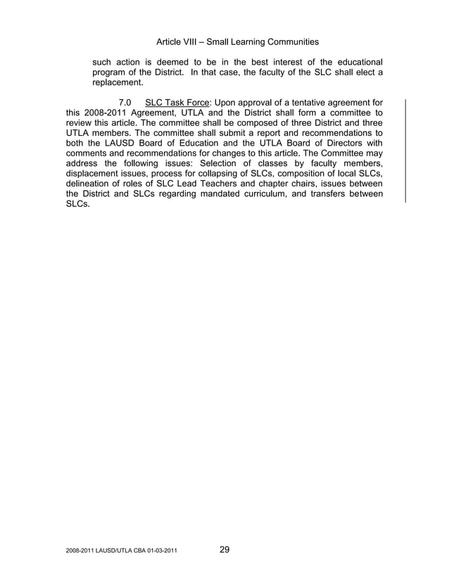 UTLA Contract 2008-2011