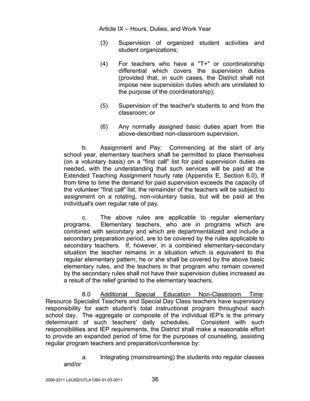 UTLA Contract 2008-2011