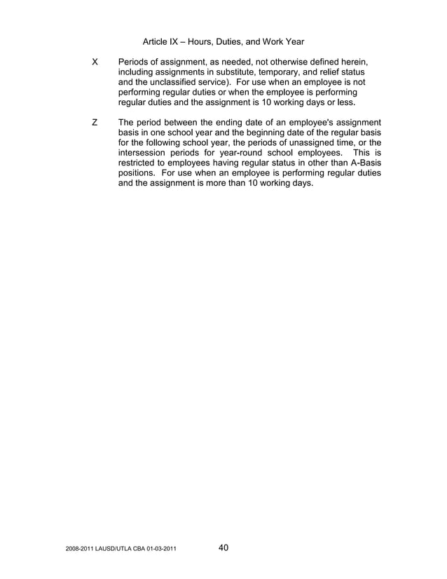 UTLA Contract 2008-2011