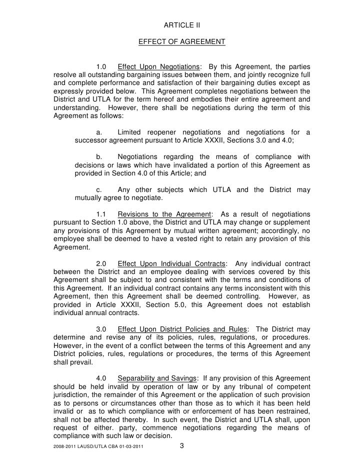 UTLA Contract 2008-2011