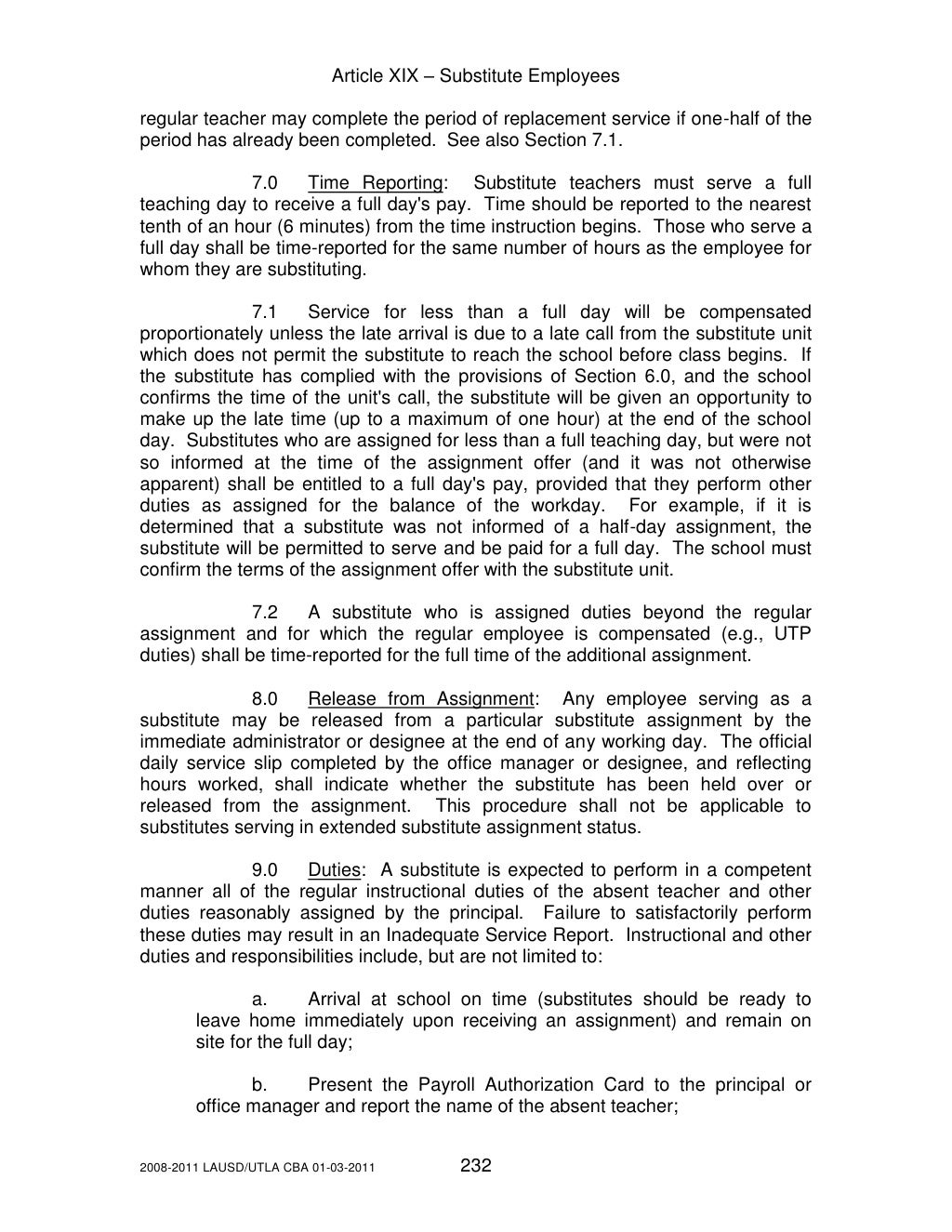 UTLA Contract 2008-2011