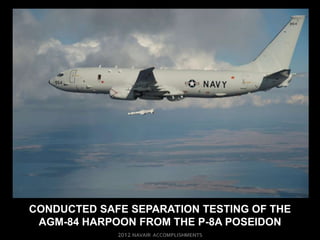 CONDUCTED SAFE SEPARATION TESTING OF THE
 AGM-84 HARPOON FROM THE P-8A POSEIDON
 