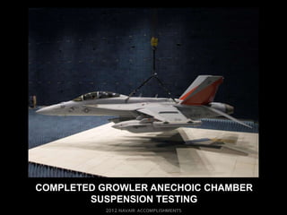 COMPLETED GROWLER ANECHOIC CHAMBER
        SUSPENSION TESTING
 