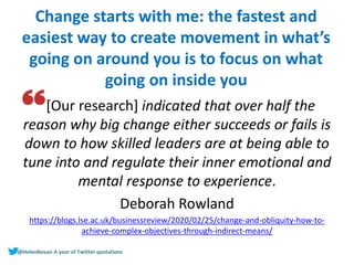 Twitter quotations 2020 from Helen Bevan