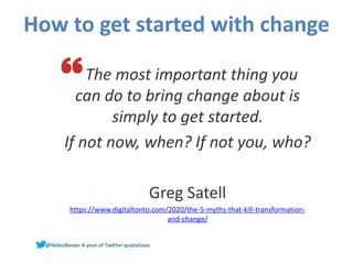 Twitter quotations 2020 from Helen Bevan