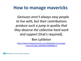 Twitter quotations 2020 from Helen Bevan