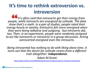 Twitter quotations 2020 from Helen Bevan