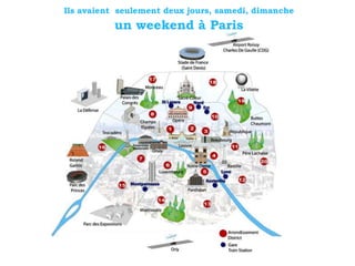 Ils avaient seulement deux jours, samedi, dimanche
un weekend à Paris
 